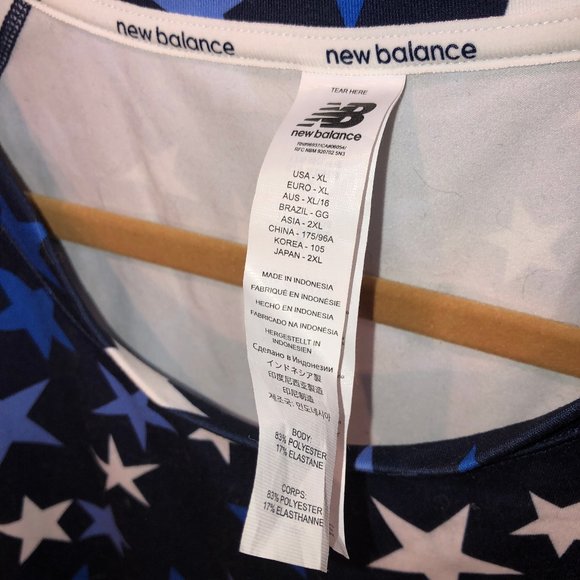 j. crew New Balance blue star swim scuba top NWT XL - Picture 2 of 3